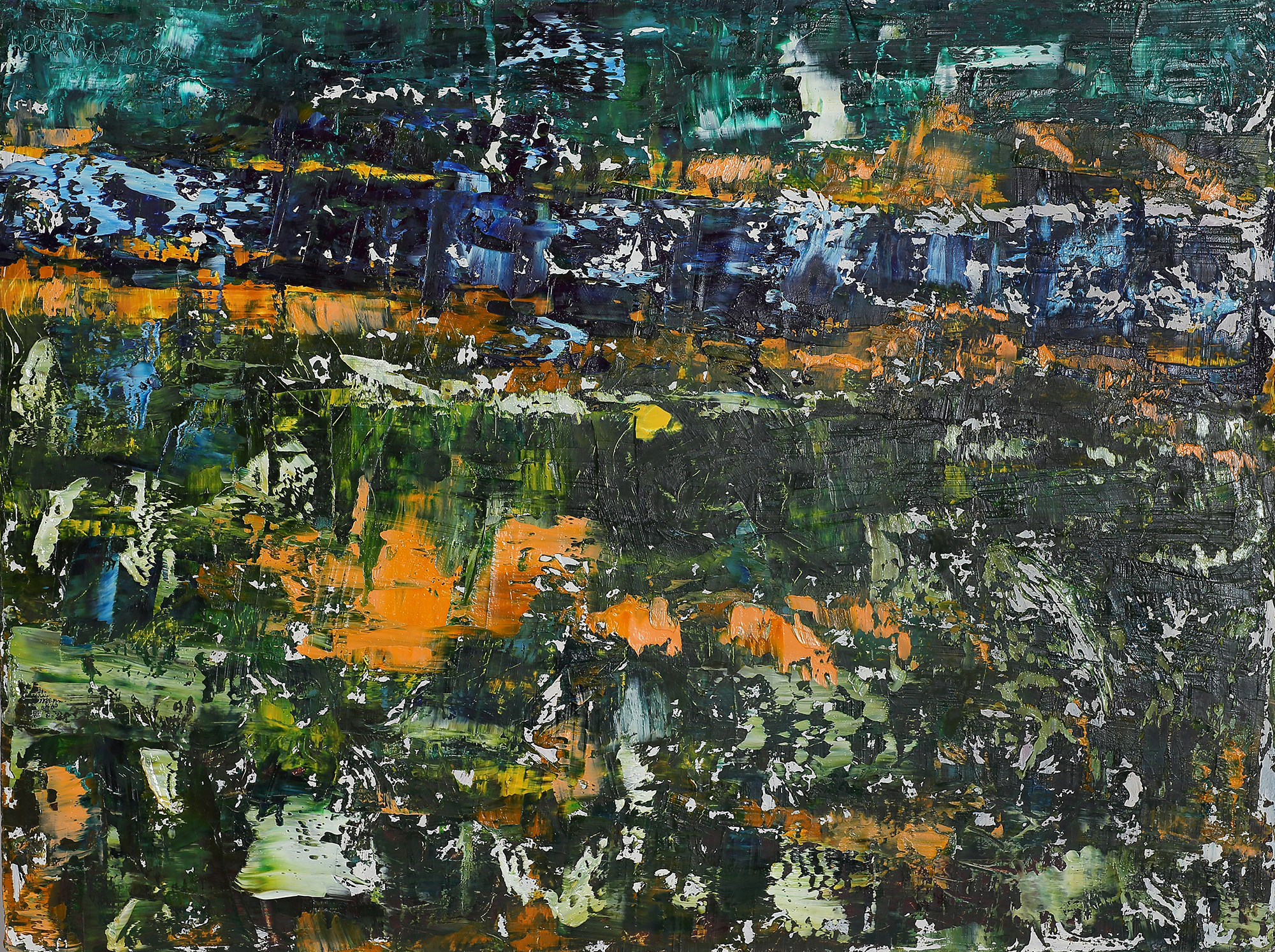 Dark green abstract Landscape 2020-I-15