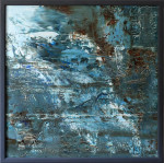  SOLD. Blue Abstract Oil Painting original Texture 76Х76 №2
