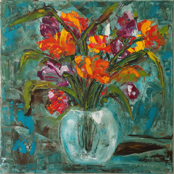 Flowers in a vase. SOLD