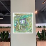 Небольшая абстрактная картина маслом на холсте, 40Х40см., 2021-32