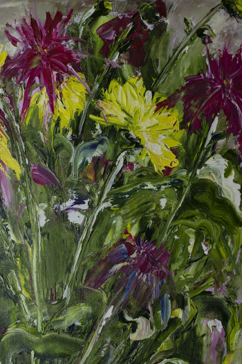 Chrizanthemums oil. SOLD