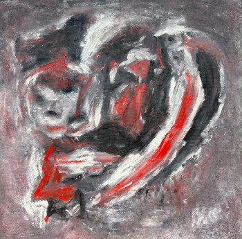 Абстрактная картина маслом, 80Х80см., 2021-61