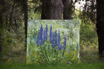 Lupine. Oilpaint.  SOLD