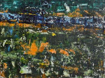 Dark green abstract Landscape 2020-I-15