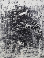 Черная абстрактная картина на холсте, масло. Частная коллекция (Финляндия)