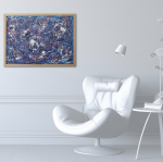 Картина маслом в раме абстрактный пейзаж Купить картину 2019-III-23 60Х80